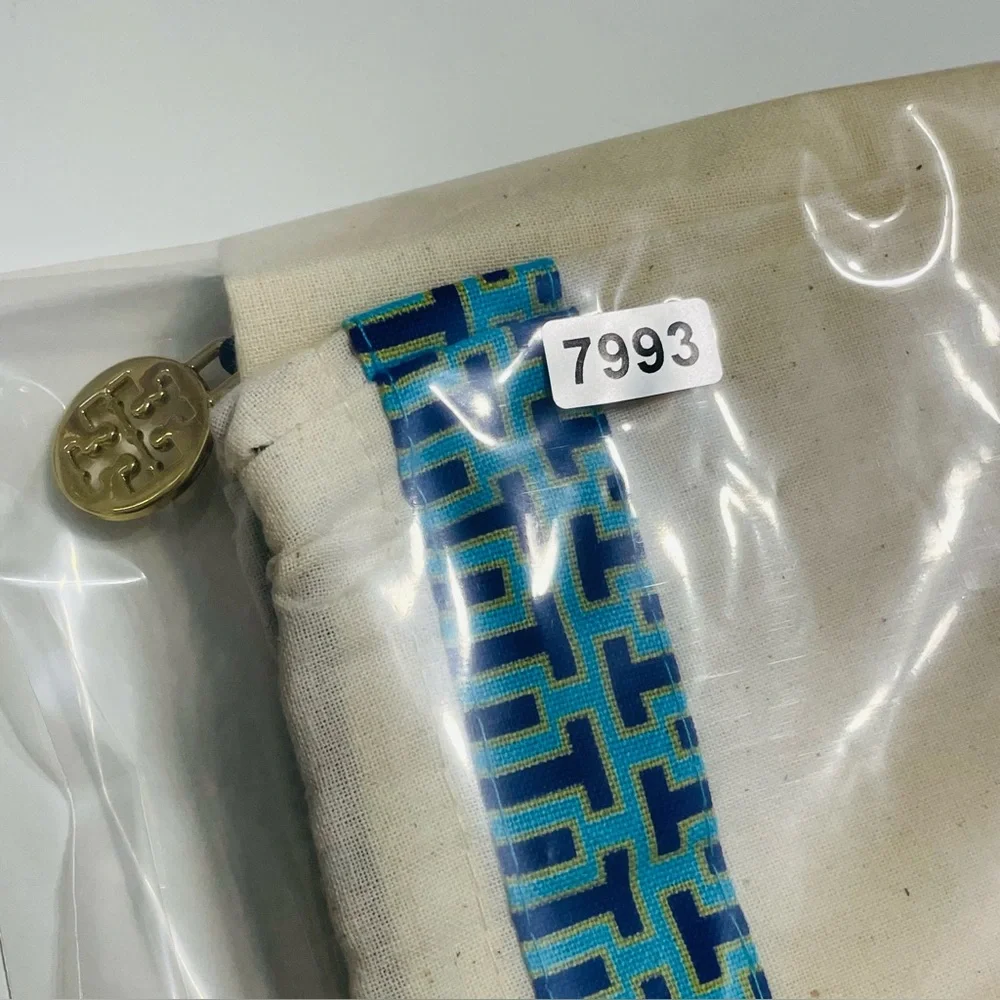 Tory Burch Dust Bag 15 in × 12 in Canvas Drawstring Strap Geometric Trim Charm